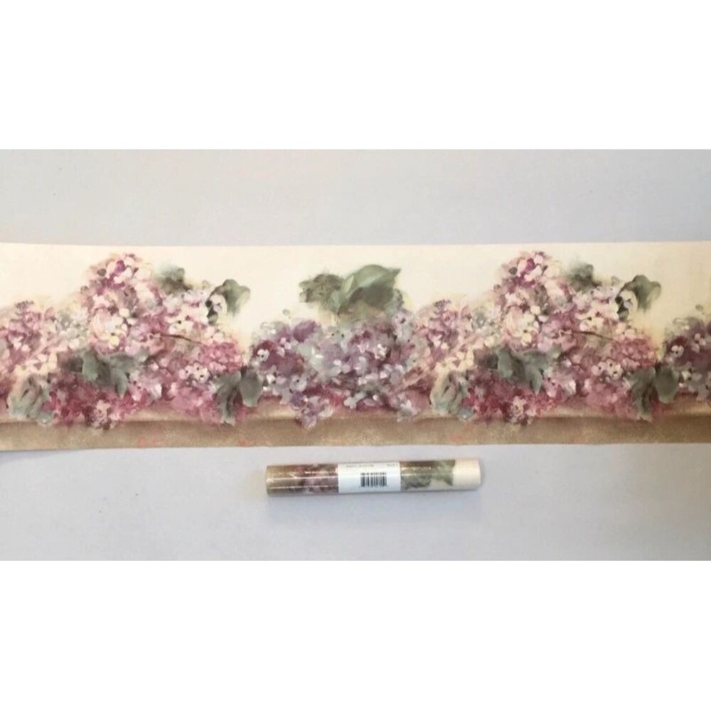 (2) Wallquest Prepasted Border Floral With Greenery on Earth Tones 10.25”